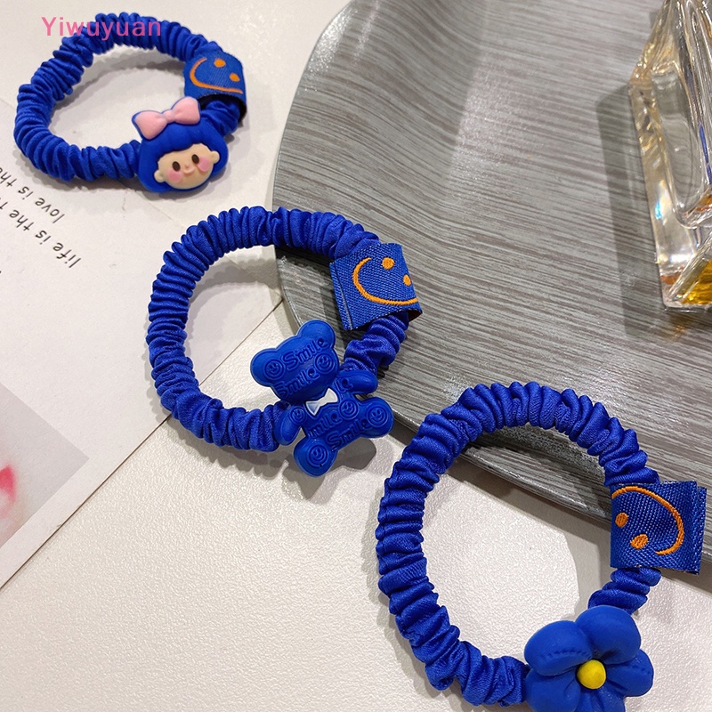 Dây Buộc Tóc Cao Su Co Giãn Mặt Cười Phong Cách Hàn Quốc Handmade Mới