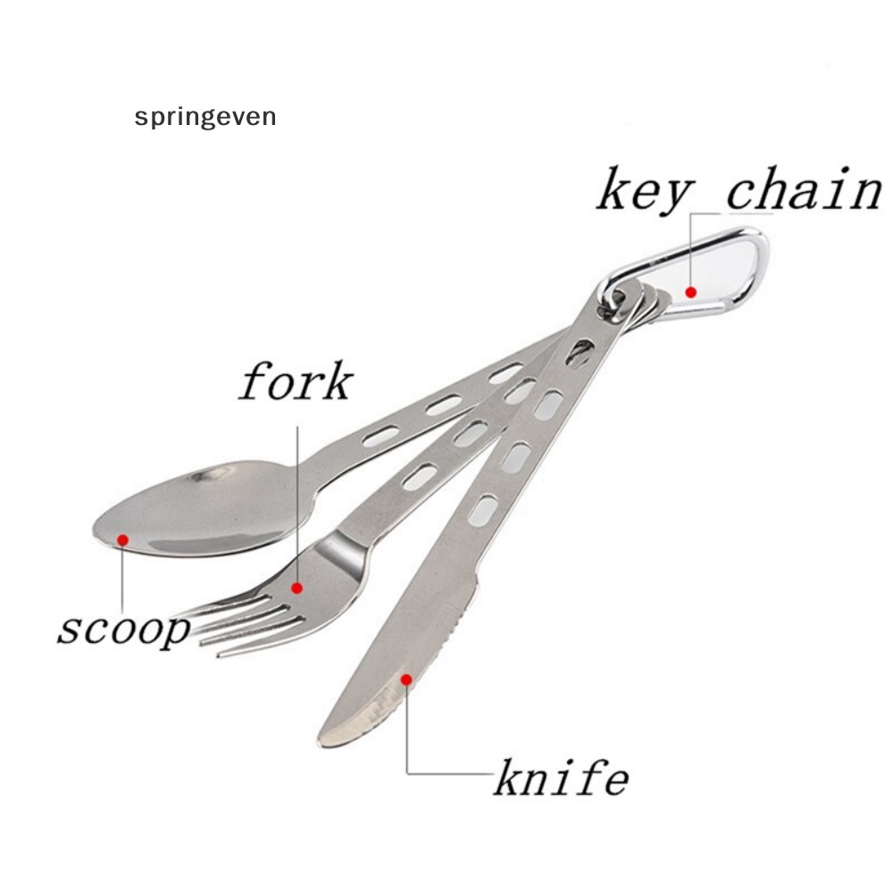 Bộ 3 Muỗng Nĩa Bằng Titan Siêu Nhẹ Tiện Dụng Cho Gia Đình