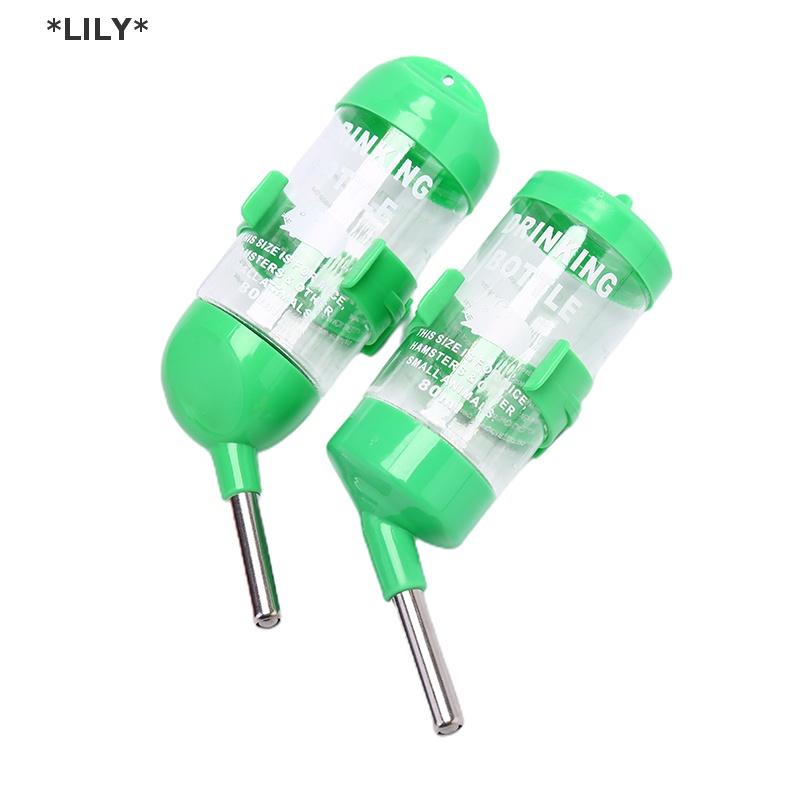 LILY 80ml nhựa hamster uống nước chai Dispenser treo Pet uống chai uuu