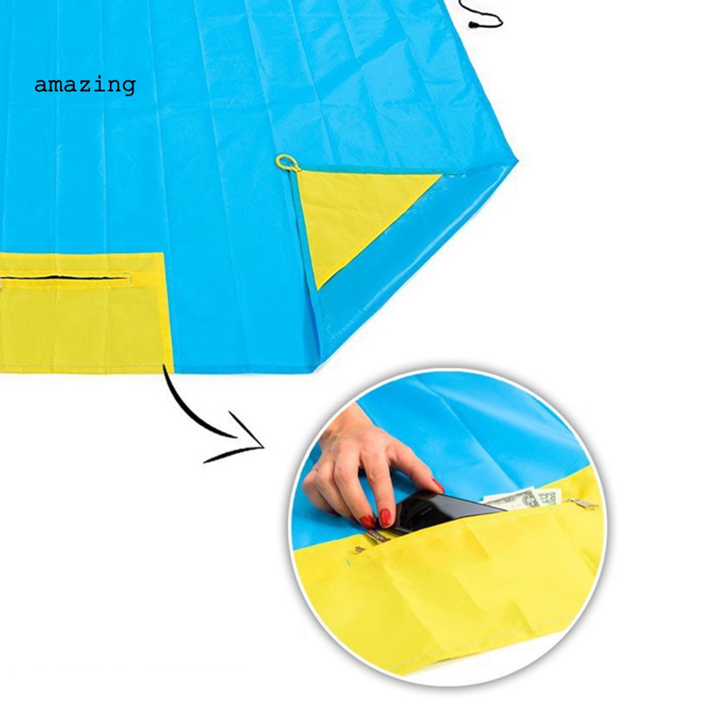 1 Bộ Thảm Cắm Trại Kèm Chốt Cố Định Chống Ẩm Dễ Mang Theo