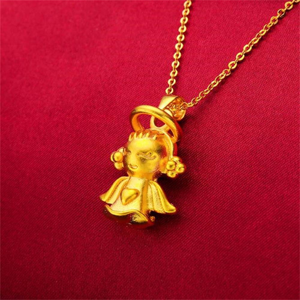 Dây Chuyền Mạ Vàng 24K Mặt Hình Phật Thời Trang Dành Cho Nữ