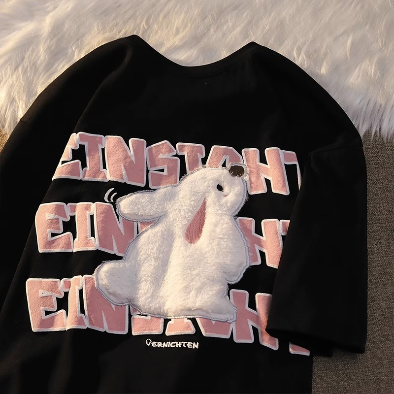 Áo Thun Cotton Tay Ngắn In Hình Đồ Họa Phong Cách Hàn Quốc Mẫu Mới 2023 Thời Trang Cho Nữ