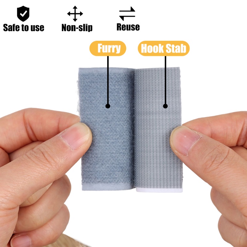 1 Cặp Miếng Dán Cố Định Ga Trải Giường / Sofa Chống Trượt Bằng Chất Liệu Nylon