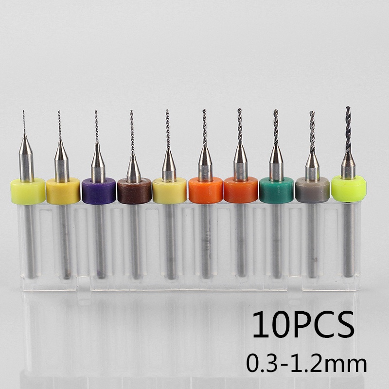 Set 10 Mũi Khoan PCB 0.3mm-1.2 mm Siêu Bền Chuyên Dụng