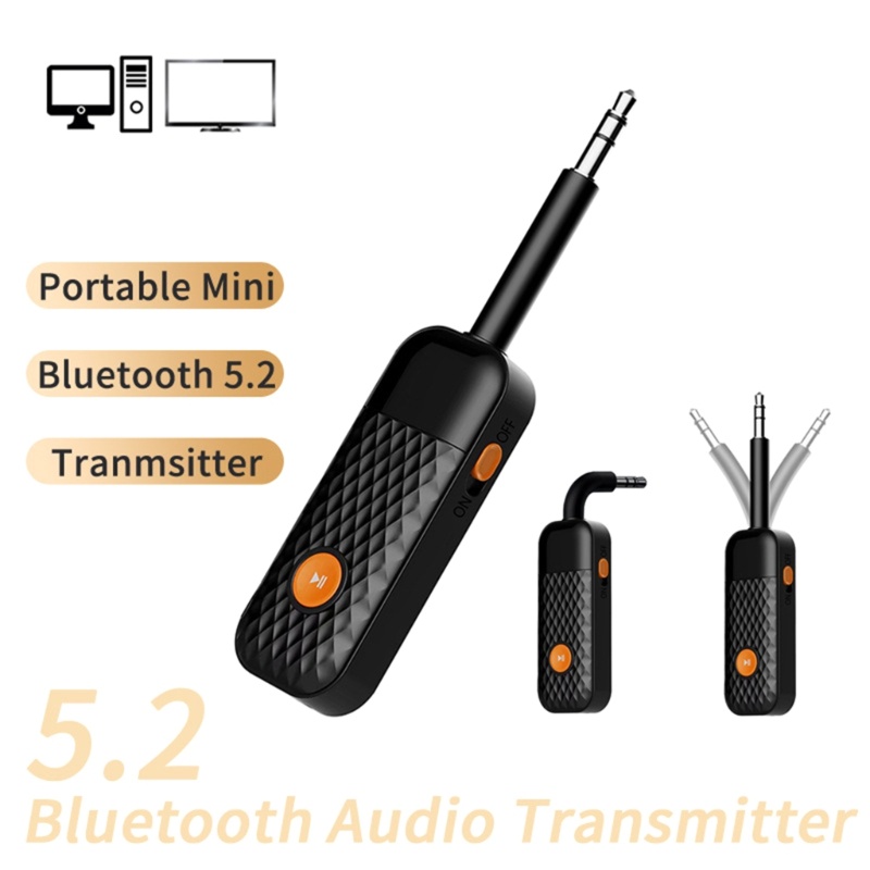 Thiết Bị Truyền Nhận Tín Hiệu Bluetooth 5.2 2 Trong 1 Giắc Cắm 3.5mm AUX Stereo Cho Tai Nghe / TV / Xe Hơi
