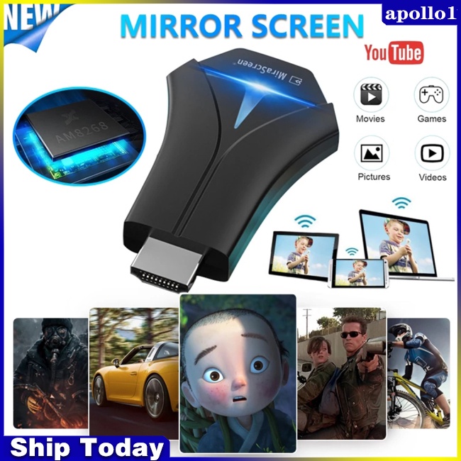Màn Hình Máy Chiếu APO K12 Không Dây Hdmi-compatible Màn Hình Gương Dongle Kết Nối Wifi Cho Điện Thoại Thông Minh