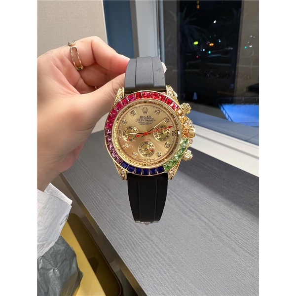 Đồng Hồ Đeo Tay Rolex Màu Cầu Vồng Chống Thấm Nước Dành Cho Nam