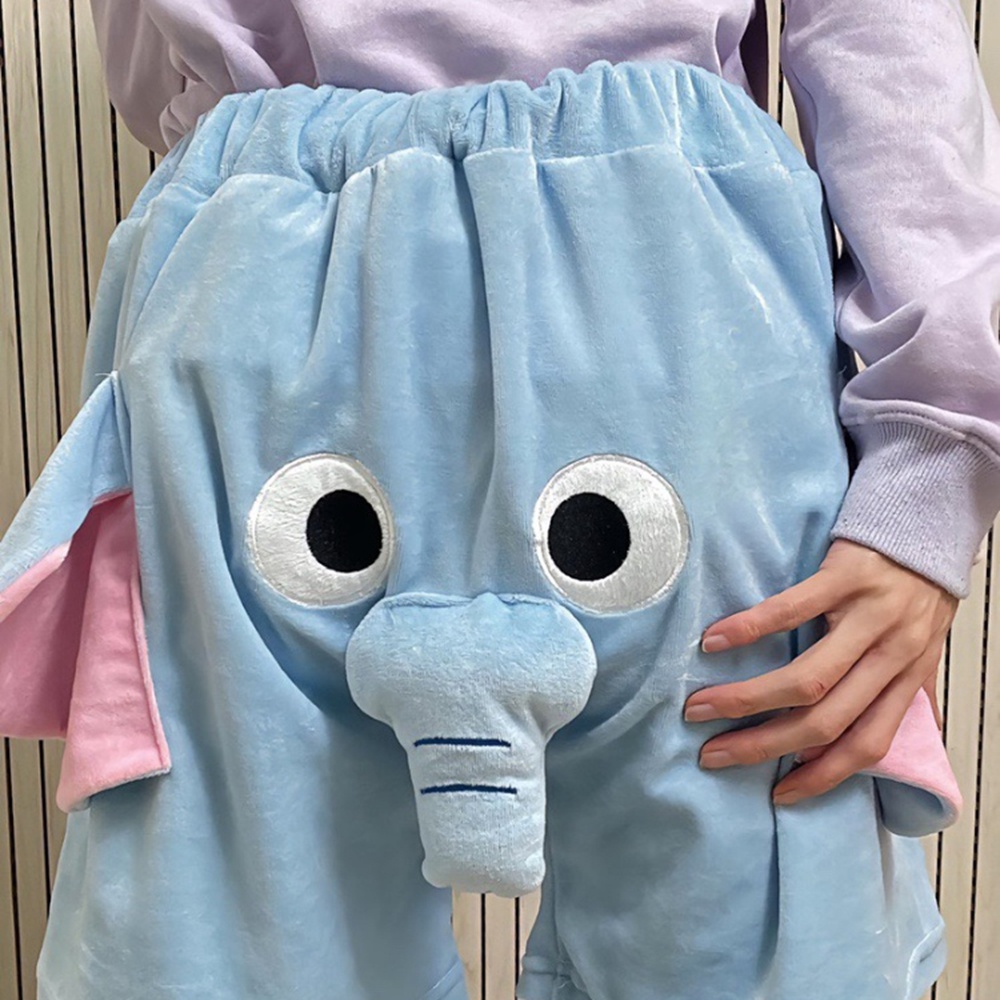 Quần Short Thoáng Khí Thoải Mái In Họa Tiết Chú Voi Dễ Thương Thời Trang Mùa Hè Cho Nam Và Nữ