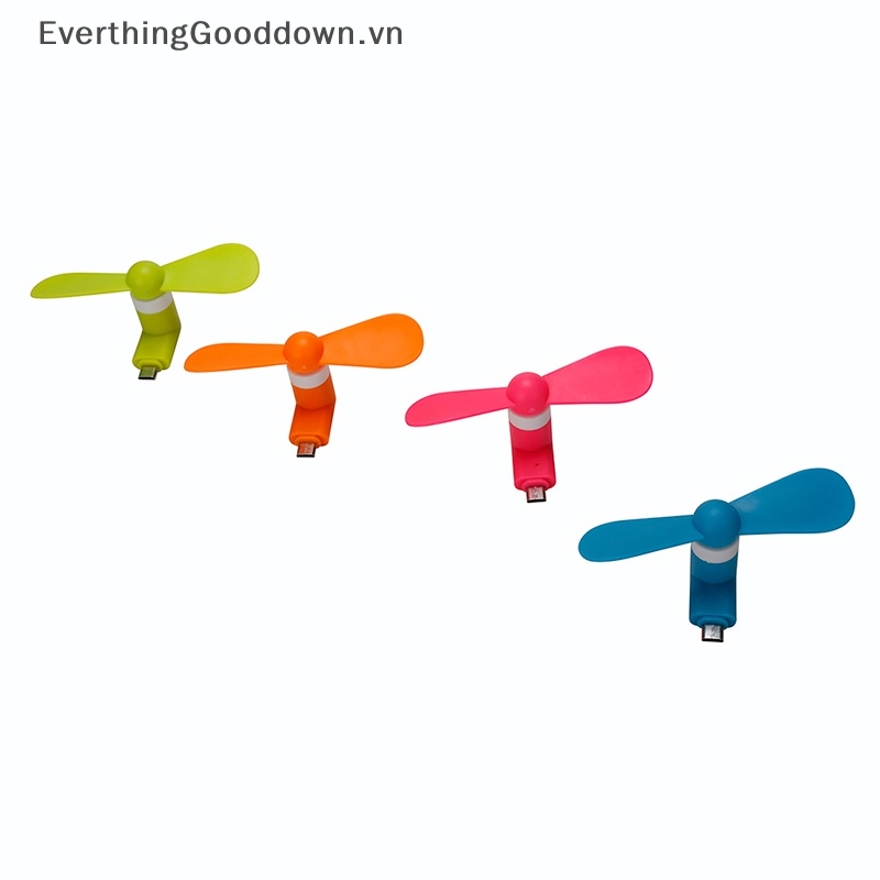 Everthinggooddown Quạt Mini Làm Mát Siêu Yên Tĩnh Sạc USB Cho Điện Thoại Android