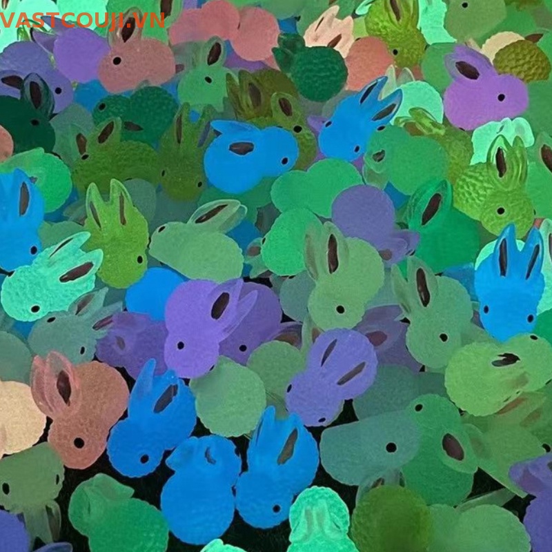 Bộ 5 Tượng Thỏ Phát Quang Dùng Trang Trí Tiểu Cảnh