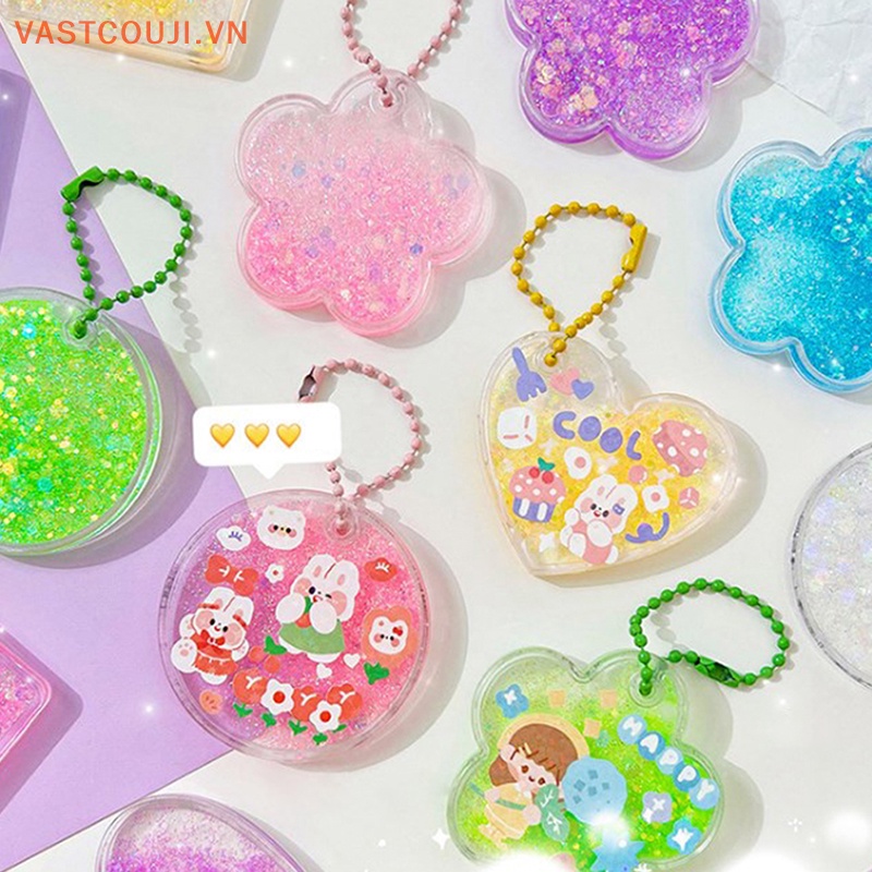 Nhãn Dán Acrylic Trong Suốt Họa Tiết Trái Tim VASTJI Kpop Guka Girl Trang Trí Album Ảnh DIY