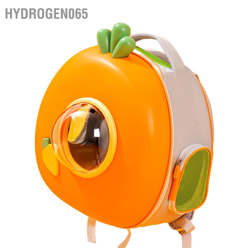 Hydrogen065 Ba lô cho mèo Cà rốt dễ thương Di động Cửa sổ trong suốt Thoáng khí Thông gió Không gian lớn chở thú cưng