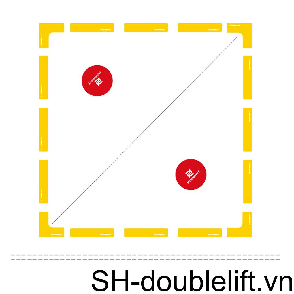 Powerti Miếng Dán Đánh Dấu Đường Viền Đất Bằng Silicone Chống Thấm Nước Có Thể Giặt Được Dùng Chơi Tenni