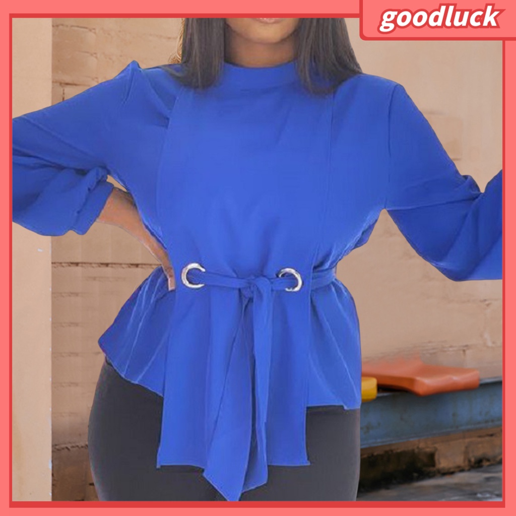 [ULK] Áo Sơ Mi Tay Dài Màu Trơn Dáng Rộng Màu Sắc Thanh Lịch Phù Hợp Với Mùa Hè Có Thể Giặt Máy Dành Cho Bạn Nữ