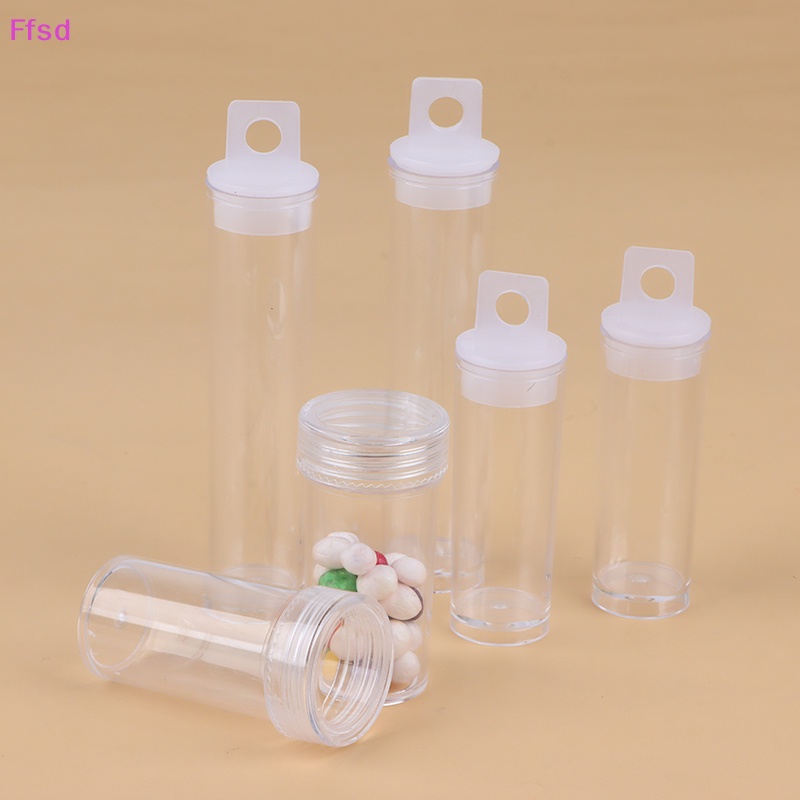 {Ffsd} Hộp Nhựa PP Trong Suốt Hình Trụ Đựng Trang Sức Làm Móng Tay