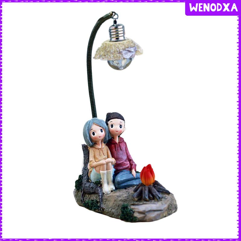 Đèn Ngủ Để Bàn Mini Bằng Nhựa Resin Hình Cặp Đôi Sáng Tạo Trang Trí Phòng Khách / Phòng Ngủ / Văn Phòng