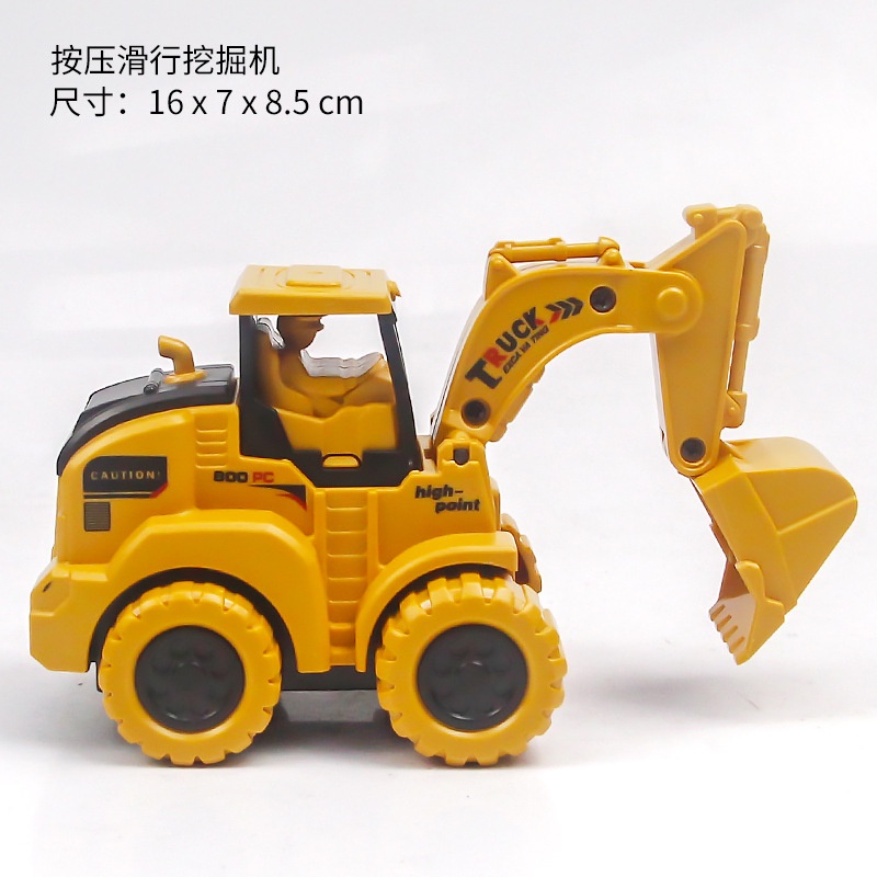 Đồ Chơi Xe Công Trường Trượt Lưng Vui Nhộn Cho Bé Trai