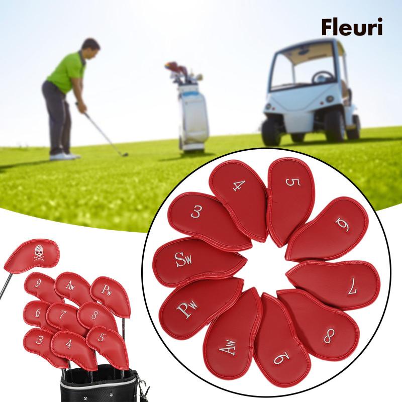 Set 10 Vỏ Bọc Đầu Gậy Đánh Golf Thêu Họa Tiết