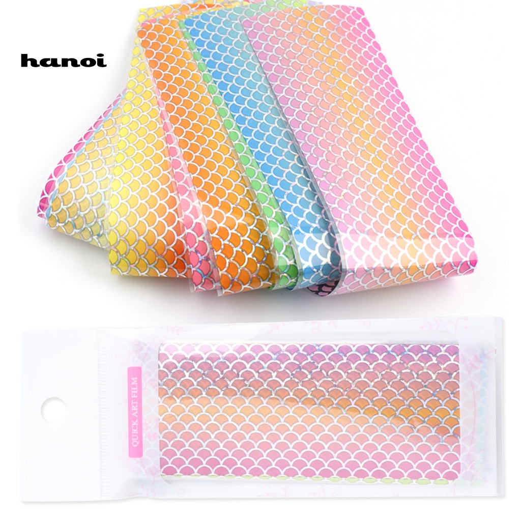 Set 10 Miếng Dán Trang Trí Móng Tay Nghệ Thuật Nhiều Màu Sắc DIY