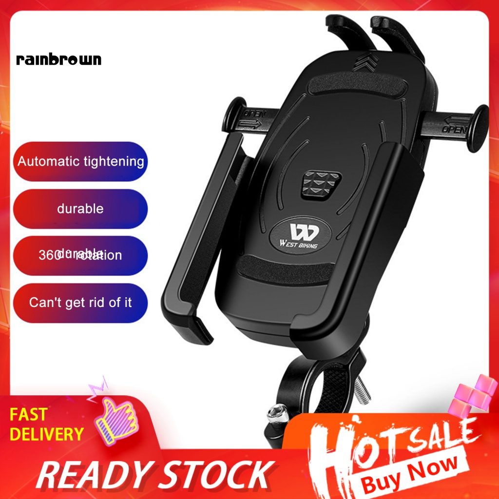 Giá Đỡ Điện Thoại Bằng Hợp Kim Nhôm Xoay 360 Độ Chống Sốc Có Thể Điều Chỉnh Cho Xe Đạp MTB