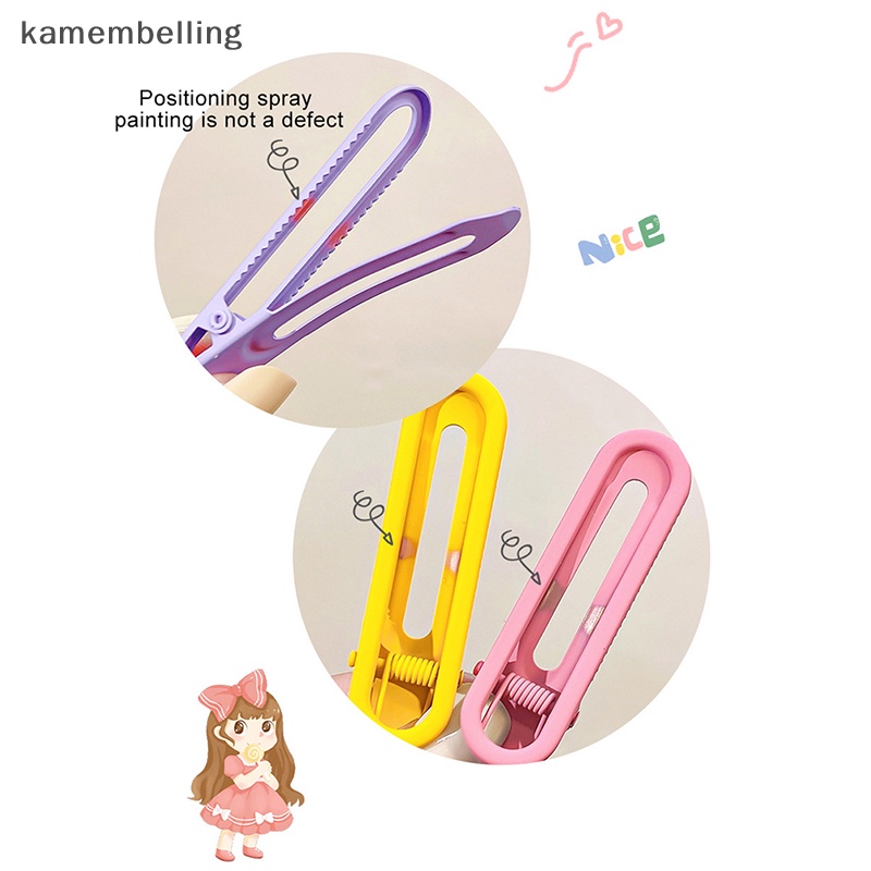 Kamembelling Bộ 3 Kẹp Tóc Kim Loại Màu Sắc Ngọt Ngào