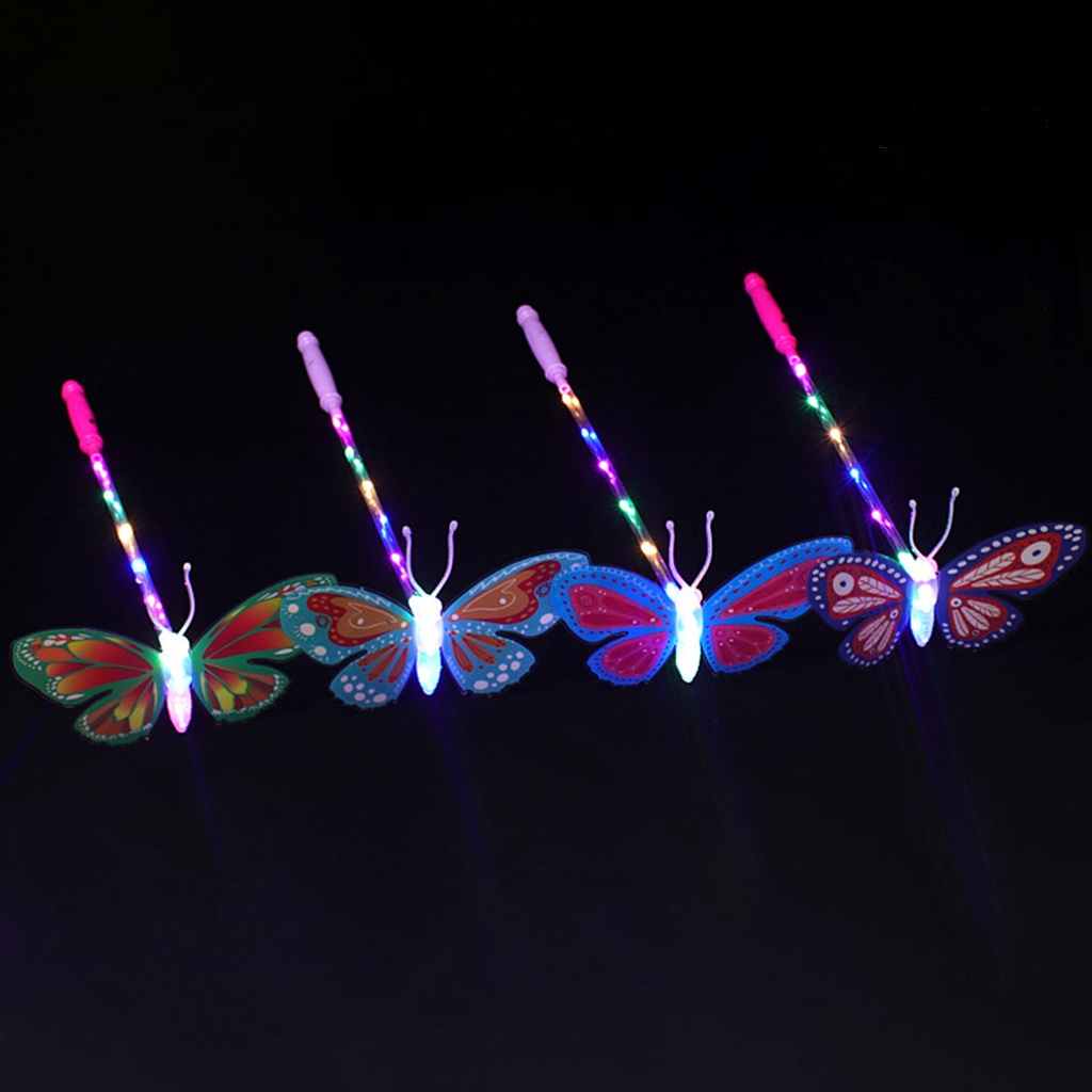 < Plus > Gậy Bướm Phát Sáng Trong Bóng Tối Cầm Tay 3 Chế Độ Có Thể Điều Chỉnh Độ Sáng Cao Đồ Chơi Cho Bữa Tiệc
