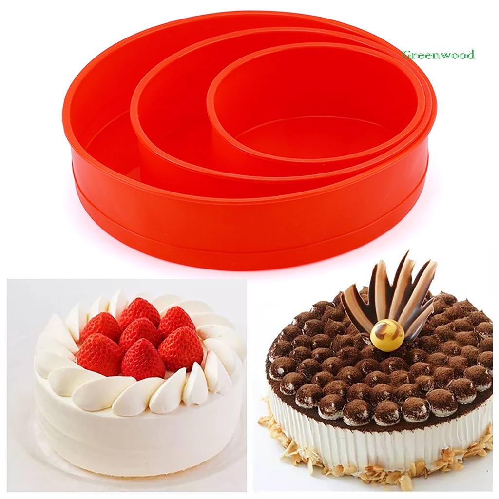 Khuôn Silicone Làm Bánh Hình Tròn 4 6 8 10 Inch Chịu Nhiệt Tốt Tiện Dụng