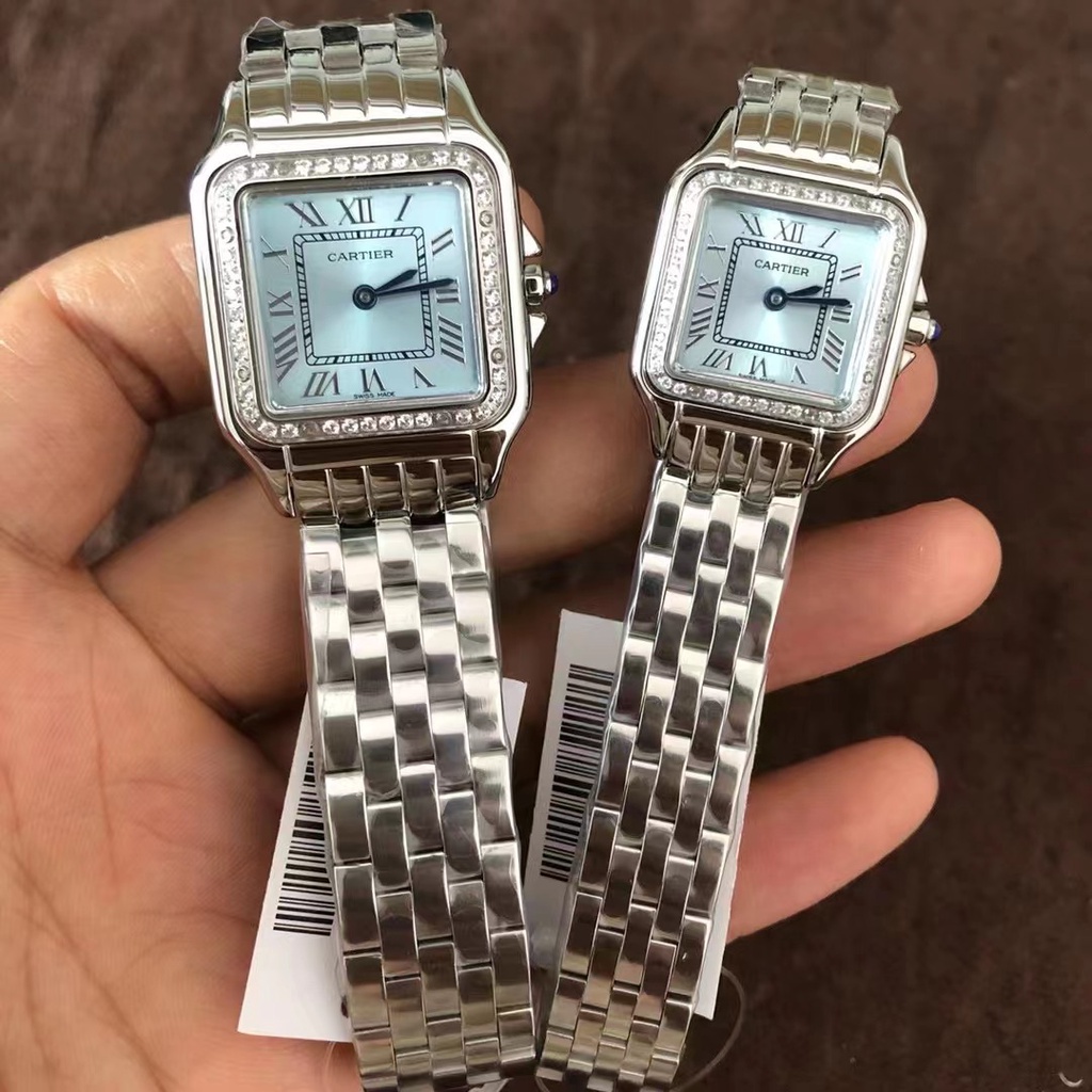 Đồng Hồ quartz Nữ Mặt Vuông Bằng Thép Không Gỉ 22mm