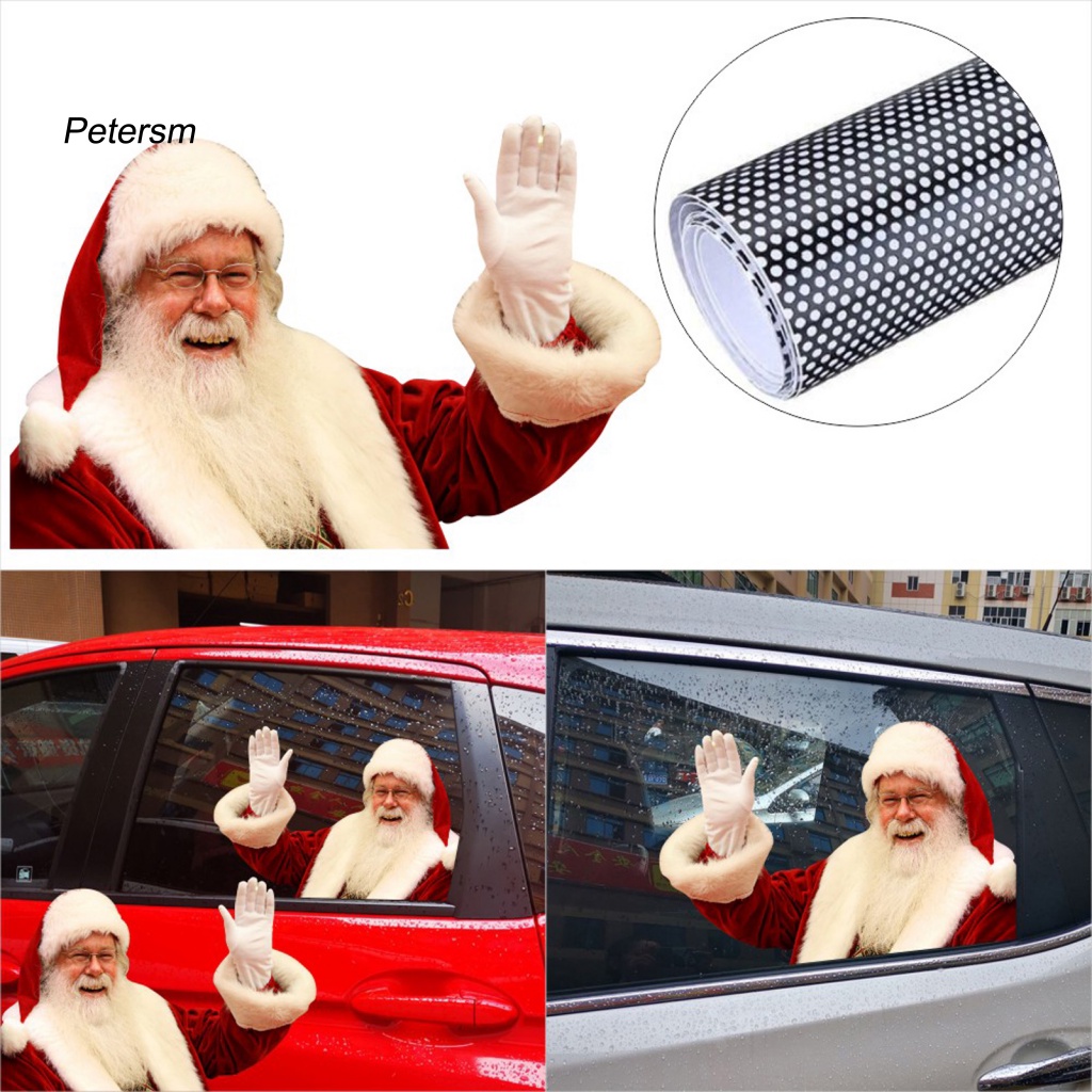 Miếng Dán Trang Trí Cửa Sổ Xe Hơi Chống Thấm Nước D-1243 Hình Ông Già Noel
