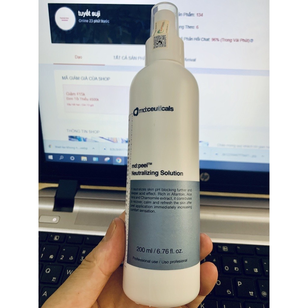 Tinh chất thay da sinh học Md: Peel 8%14 % 15% 17% 30% 40% 50% trung hoà md