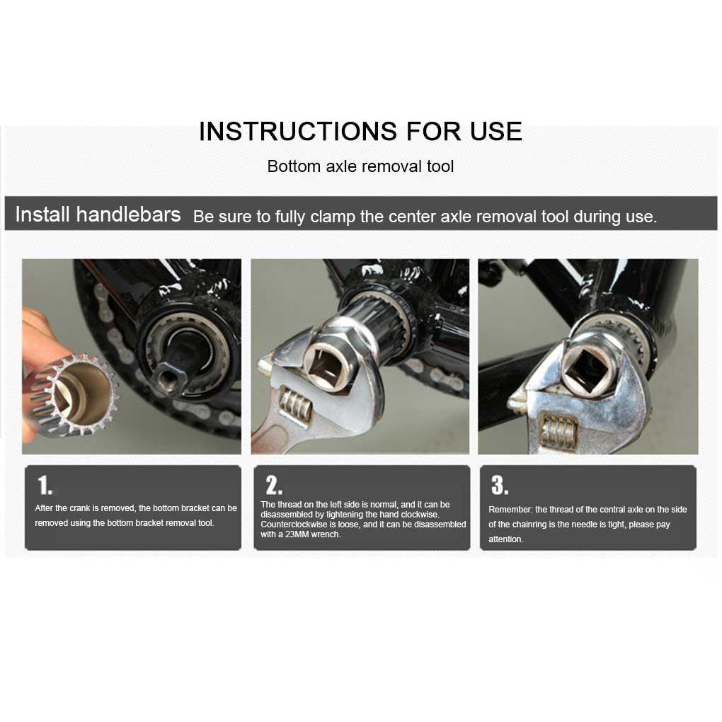 Dụng Cụ Tháo Gỡ Trục Khuỷu Xe Đạp Bằng Kim Loại Tiện Dụng