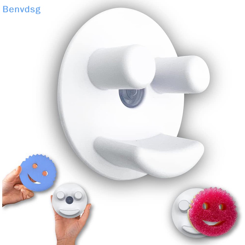 Giá Đỡ Bọt Biển Rửa Chén Có Giác Hút Hình Mặt Cười Dành Cho Bồn Rửa Nhà Bếp Phòng Tắm