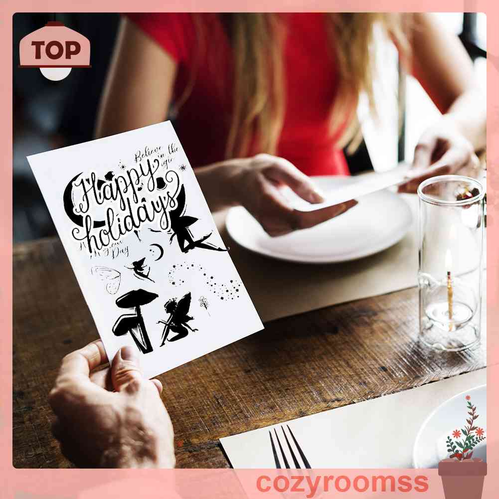 Con Dấu Trong Suốt In Hình Nàng Tiên Trang Trí Scrapbook