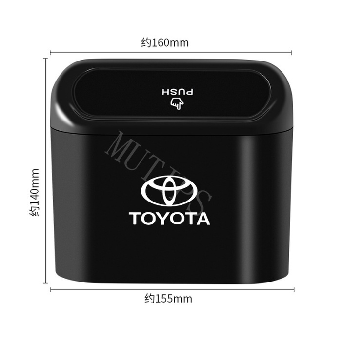Thùng Rác Mini Bằng ABS Chống Thấm Nước Cho Xe Hơi Toyota Avanza Veloz Rush Kijiang Innova Yaris Agya Razie Corolla Cross b