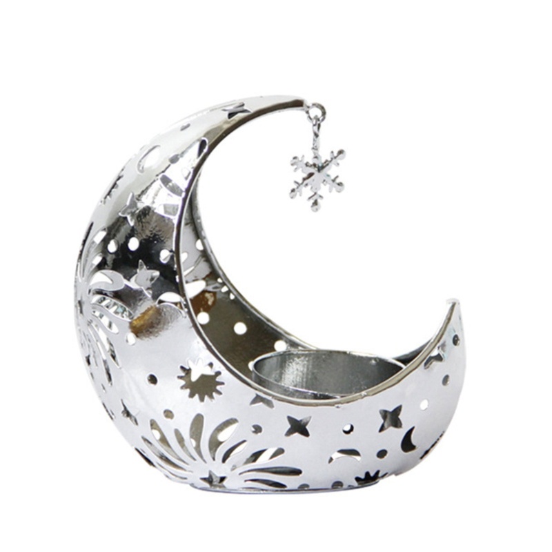 Giá Đỡ Đèn Cầy Bằng Sắt Hình Mặt Trăng / Bông Tuyết Siêu hạn