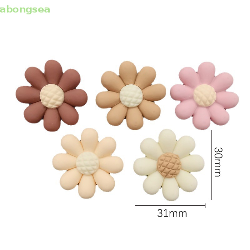 Abongsea Set 10 Kẹp Tóc Hình Hoa Hướng Dương Nhiều Màu Sắc Chất Lượng Cao DIY