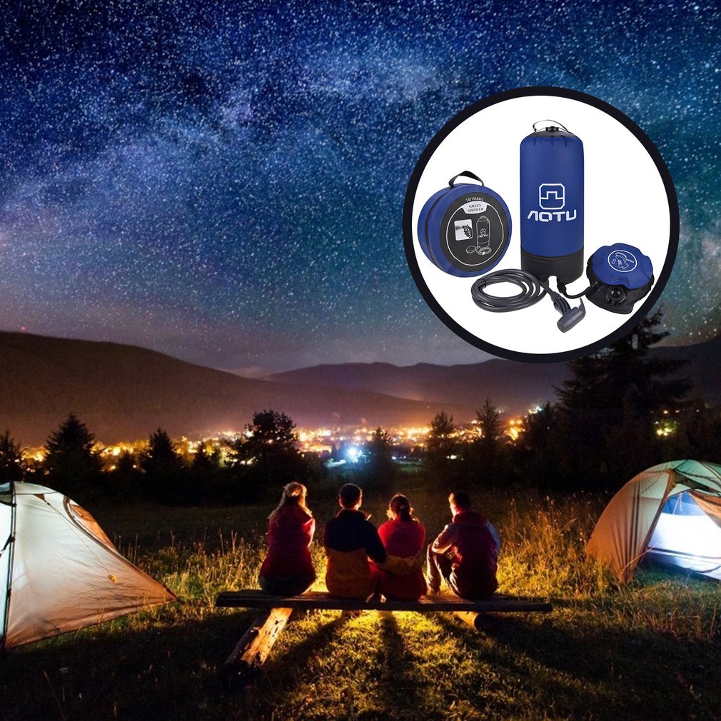 Shower Bag Pvc Inflatable With Pedal Pump Light Pressure Outdoor Camping Water Bathing [Q/4]