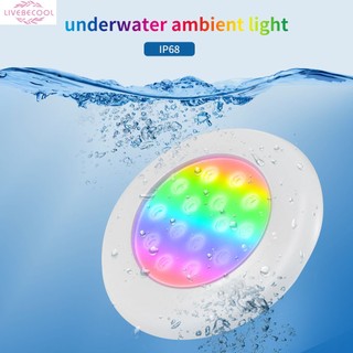 Led hồ bơi ánh sáng dưới nước ánh sáng dưới nước ánh sáng hồ bơi đèn trắng ánh sáng ấm trắng đài phun nước ánh sáng dưới nước Spotlight Ac-12v livebecool