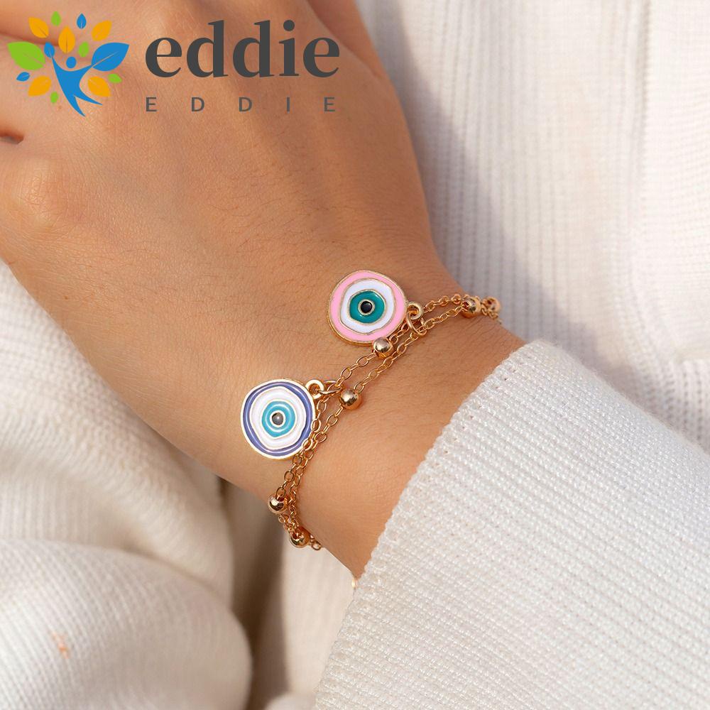 Vòng Tay Dây Bện Gắn Hình Mắt Quỷ 26EDIE Thời Trang Thổ Nhĩ Kỳ Thích Hợp Làm Quà Tặng