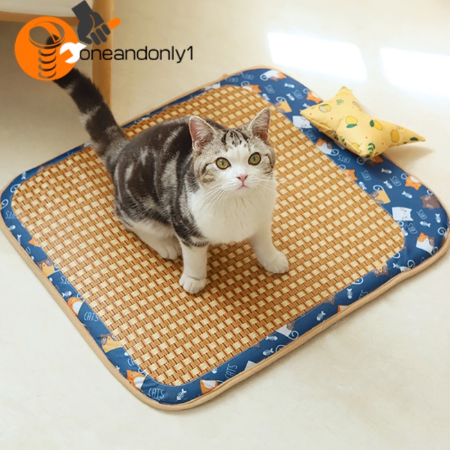 Thảm Làm Mát Mùa Hè Kèm Gối Chống Cắn Cho Thú Cưng Cỡ Nhỏ / Vừa / Lớn