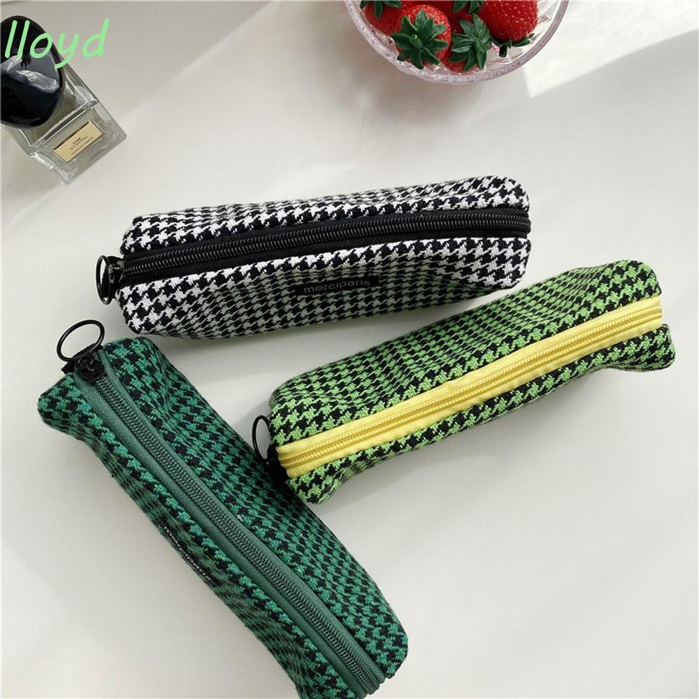 Lloyd 1 Túi Đựng Bút / Mỹ Phẩm / Dụng Cụ Trang Điểm Sức Chứa Lớn Thiết Kế Đơn Giản Có Dây Đeo Cổ Tay Cho Nữ