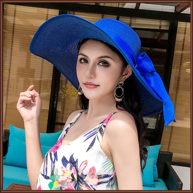 Mũ Cói Rộng Vành Chống Nắng Phong Cách Hàn Quốc Thời Trang Đi Biển Mùa Hè Cho Nữ