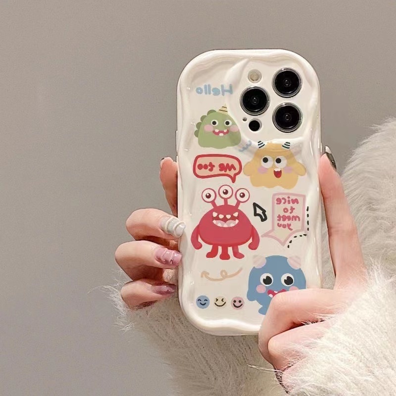 Ốp Điện Thoại Hình Quái Vật Cho iPhone 11Promax 14 13 7 / 8 7plus 11 12 12Pro 8plus 6s 6splus 14plus xr xs max 11Promax