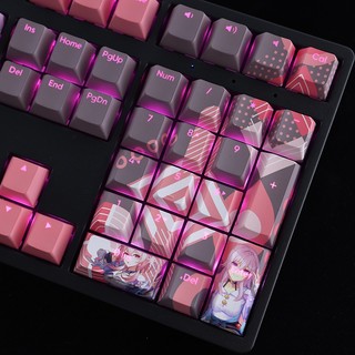 March 7th Keycaps Cherry Profile Honkai Star Rail Anime PBT Dye Sub Cơ Keycap