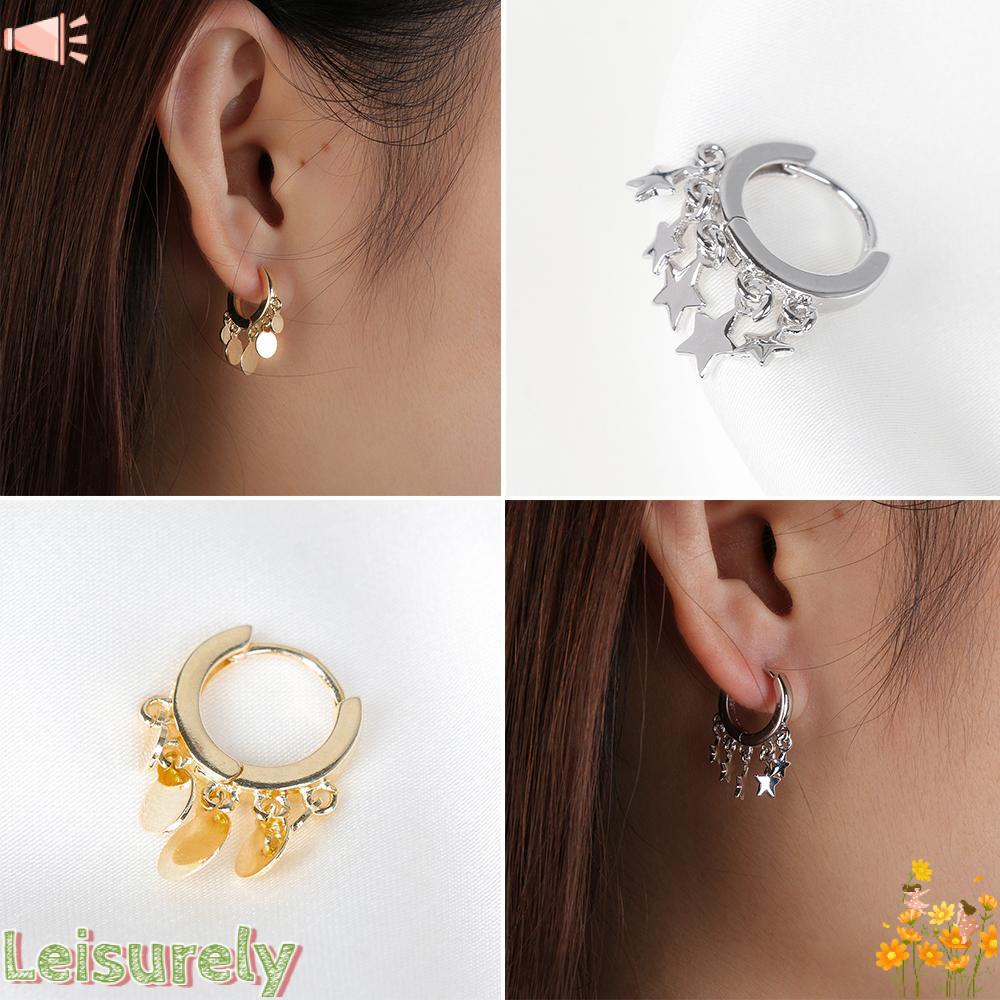 Bông Tai Hình Tròn Đơn Giản Thời Trang Cho Nữ|Khuyên Tai Thiết Kế Độc Đáo Thời Trang