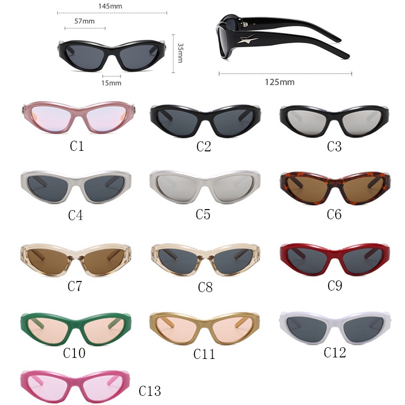 Kính Mát Tích Hợp Gia Vị Phong Cách Punk Hip Hop Âu Mỹ Y2K Mới