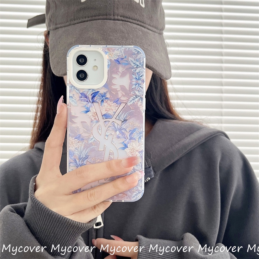 Ốp Điện Thoại Silicon Màu Gradient In Logo Sang Trọng Cho iPhone 11 13 12 14 Pro Max X XR Xs Max 6 7 8 Plus