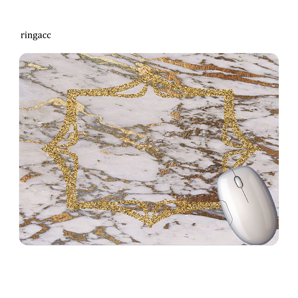 Tấm Lót Chuột Cao Su Mềm Chống Trượt Họa Tiết Cẩm Thạch RGA Màu Vàng Kim Dành Cho Chơi Game