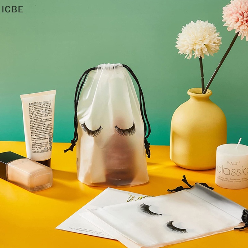 Set 50 Túi Nhựa Dây Rút Đựng Đồ Trang Điểm Tiện Dụng Khi Đi Du Lịch