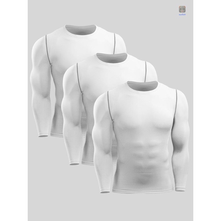 Set 3 Áo Thun Thể Thao Dài Tay Khô Nhanh Chống Ẩm Cho Nam